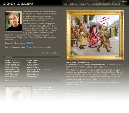 Gandy Gallery web site image